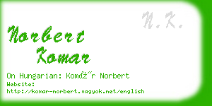 norbert komar business card